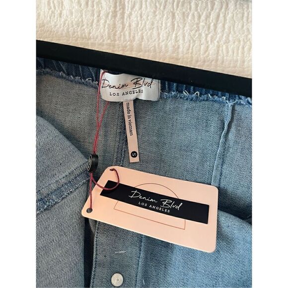 Denim Blvd Tied To You Strapless Denim Dress NEW - Picture 6 of 6